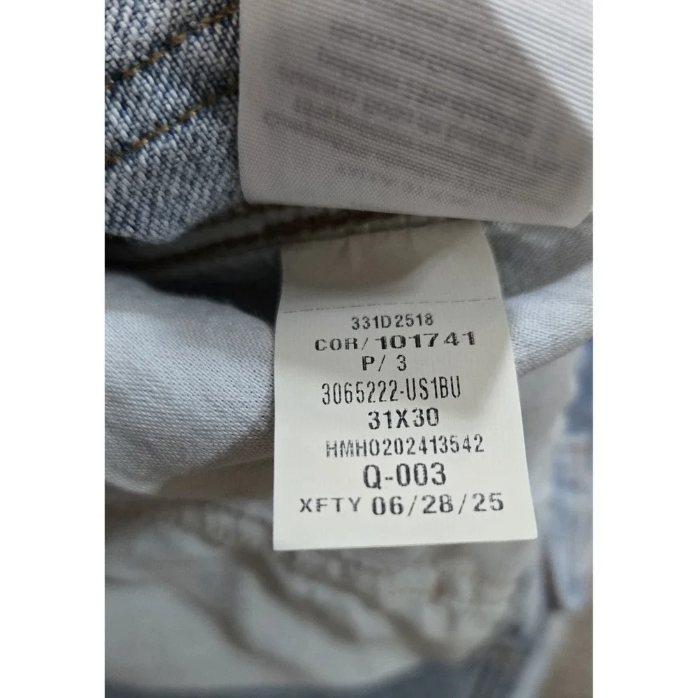Hollister Baggy Carpenter Jeans 31 x 30 Light Wash Blue Relaxed Straight Denim